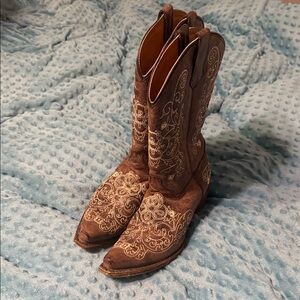 Corral Brown Embroidered Western Boots